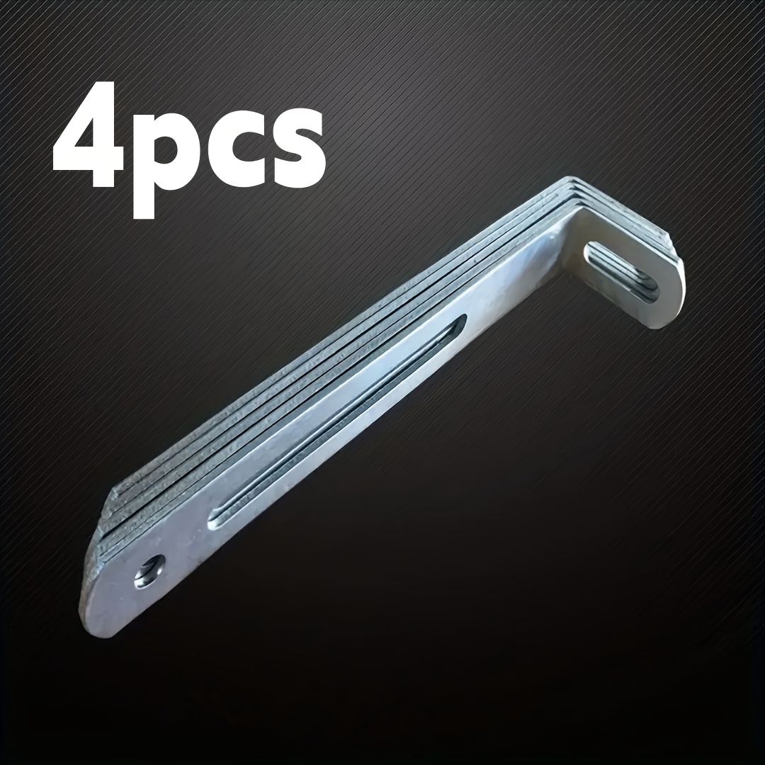 Home Improvement Industry - 4pcs Heavy-Duty Steel L-Shaped Brackets -