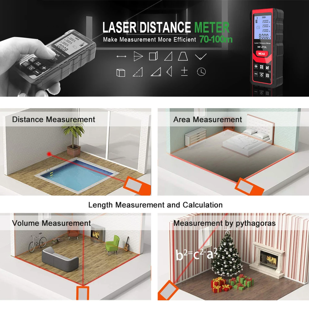 Noyafa NF-271 Laser Distance M - огляд і ціна Home Improvement Warehouse