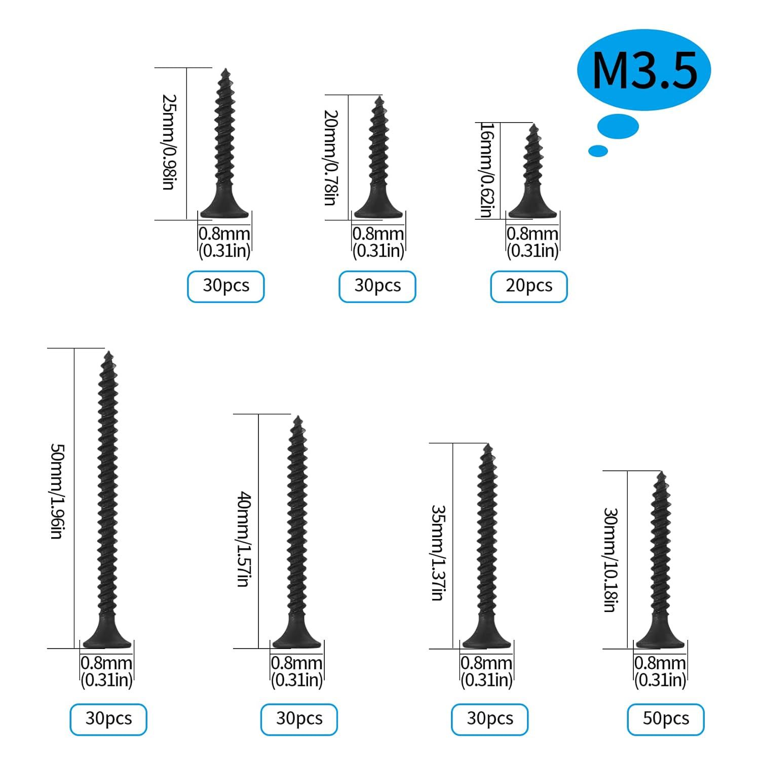 220-Piece Black Wood Screws Se - огляд і ціна Home Improvement Handyman